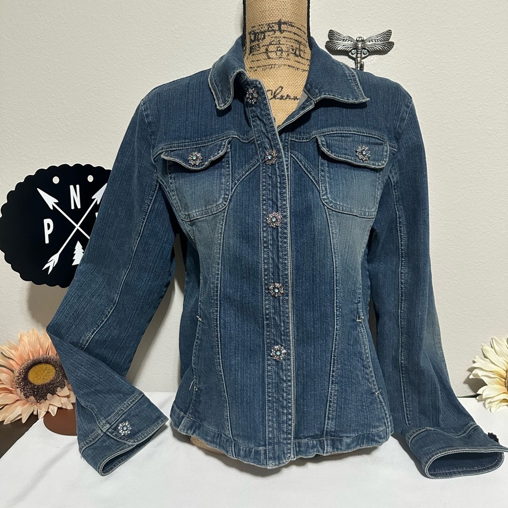 Live a Little denim jacket ~ size large